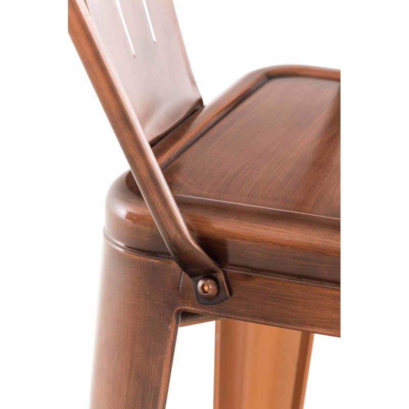 Tabouret de bar industriel en Métal Cuivré Felrae - 5