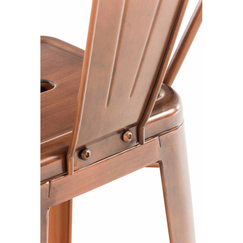 Tabouret de bar industriel en Métal Cuivré Felrae - 8