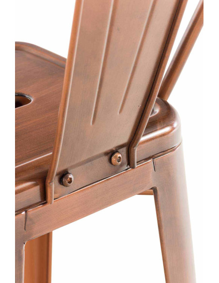 Tabouret de bar industriel en Métal Cuivré Felrae - 8
