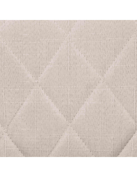 Tabouret de bar moderne chic en Tissu Blanc crème Métal Argenté Zerion - 7