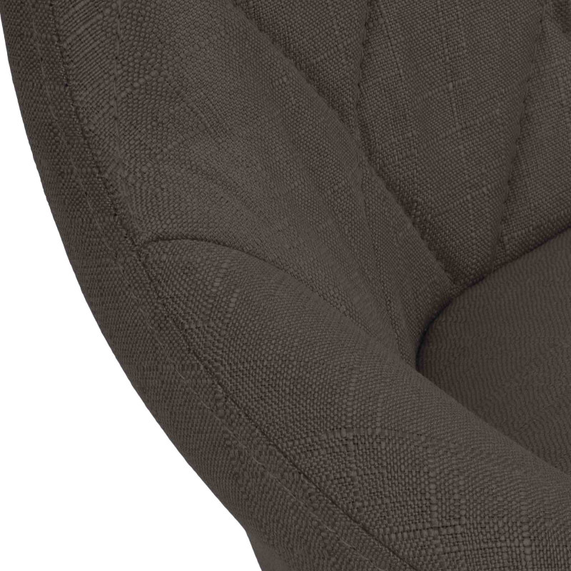 Tabouret de bar moderne chic en Tissu Gris foncé Métal Argenté Zerion - 6