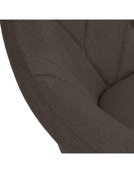 Tabouret de bar moderne chic en Tissu Gris foncé Métal Argenté Zerion - 6