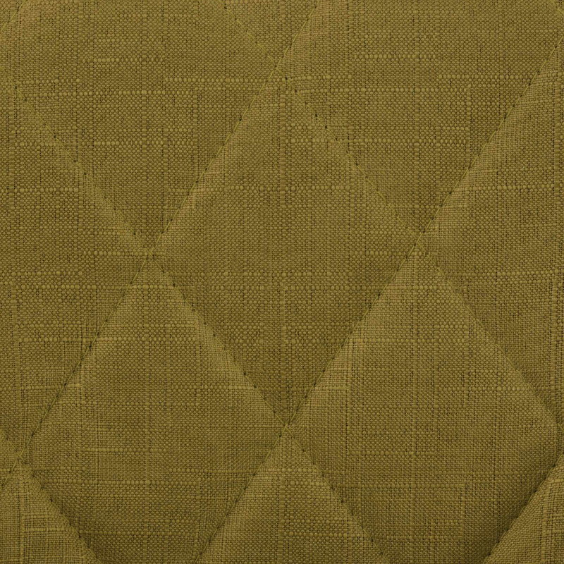 Tabouret de bar moderne chic en Tissu Vert Métal Argenté Zerion - 7