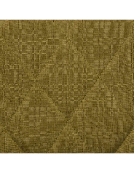 Tabouret de bar moderne chic en Tissu Vert Métal Argenté Zerion - 7