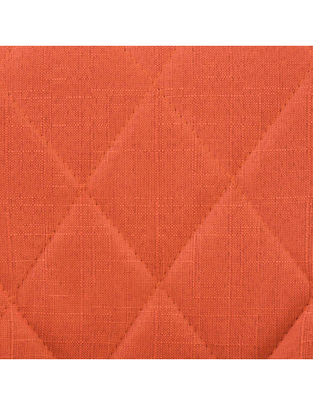 Tabouret de bar moderne chic en Tissu Orange Métal Argenté Zerion - 7