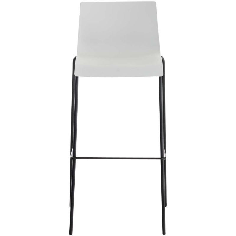 Tabouret de bar minimaliste en Polypropylène Blanc Métal Noir Zavria - 2