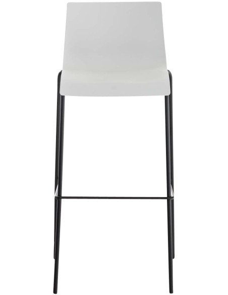 Tabouret de bar minimaliste en Polypropylène Blanc Métal Noir Zavria - 2