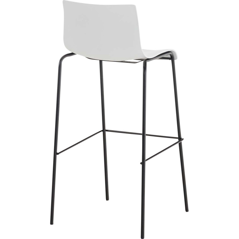 Tabouret de bar minimaliste en Polypropylène Blanc Métal Noir Zavria - 4
