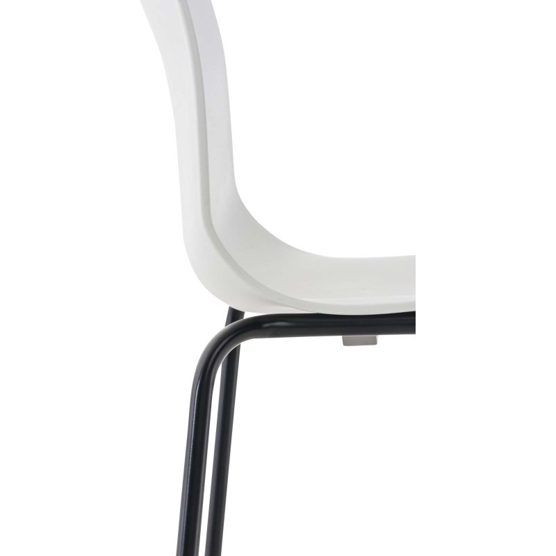 Tabouret de bar minimaliste en Polypropylène Blanc Métal Noir Zavria - 5