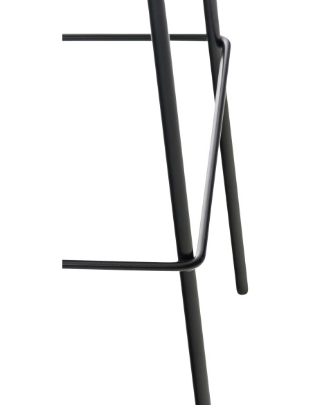 Tabouret de bar minimaliste en Polypropylène Rouge Métal Noir Zavria - 7
