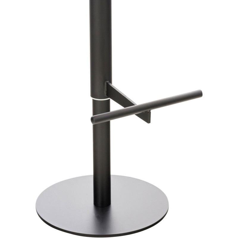 Tabouret de bar moderne en Polyuréthane Marron Métal Noir Lissandro - 8