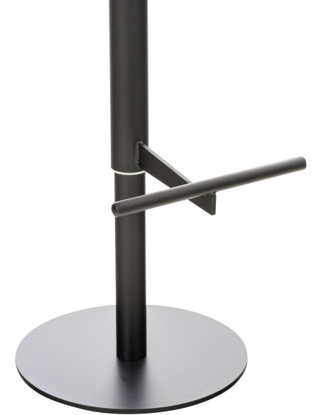 Tabouret de bar moderne en Polyuréthane Marron Métal Noir Lissandro - 8