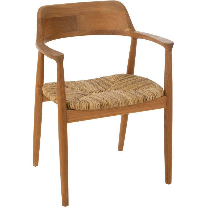 Chaise en Bois de teck Naturel Hiro - 1