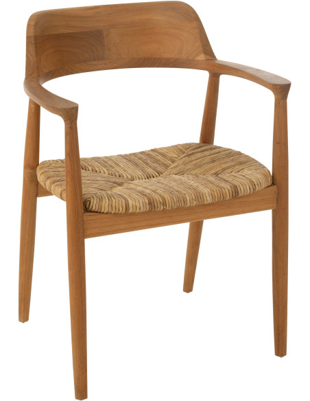 Chaise en Bois de teck Naturel Hiro - 1