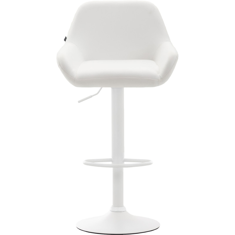 Tabouret de bar moderne en Polyuréthane Blanc Métal Blanc Gylvan - 2