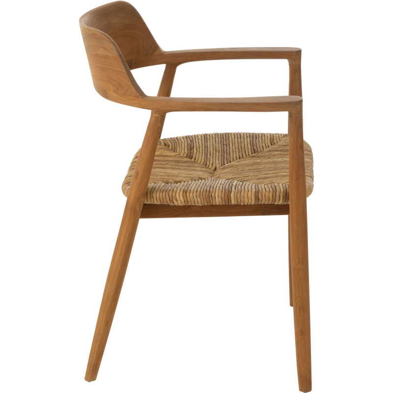 Chaise en Bois de teck Naturel Hiro - 3