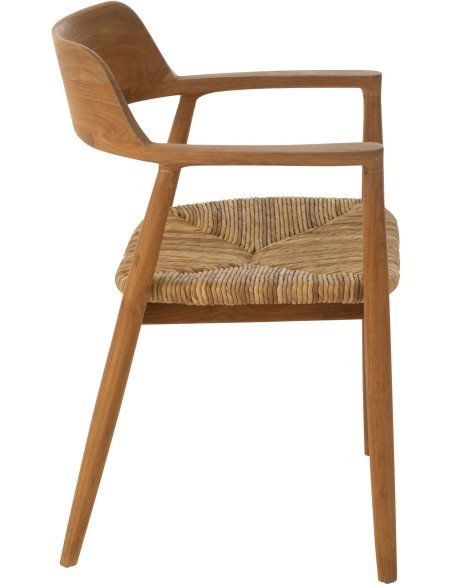 Chaise en Bois de teck Naturel Hiro - 3