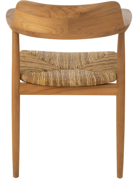 Chaise en Bois de teck Naturel Hiro - 4