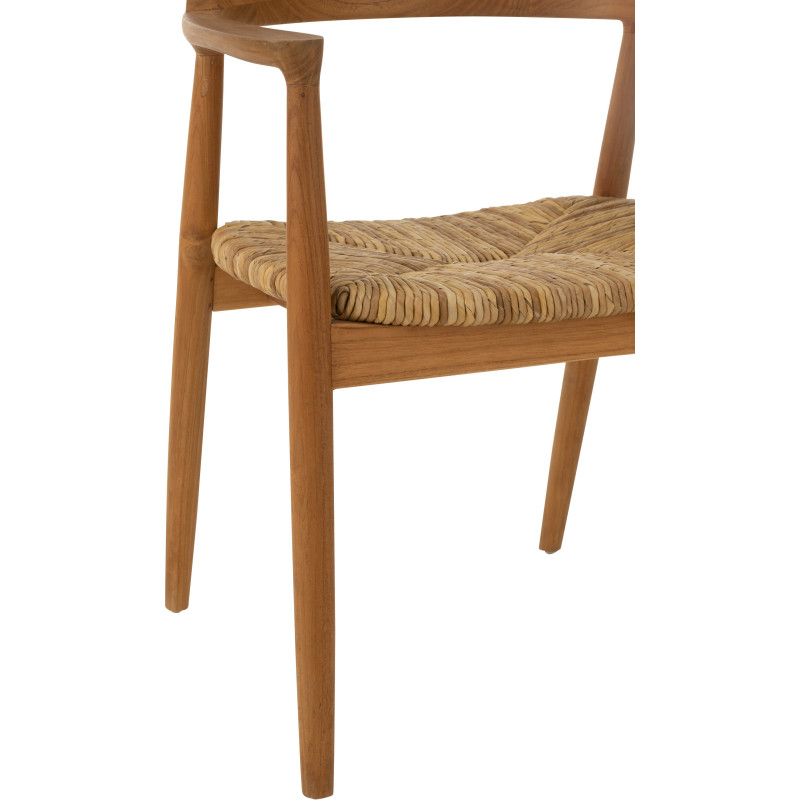 Chaise en Bois de teck Naturel Hiro - 5