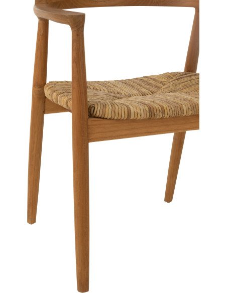Chaise en Bois de teck Naturel Hiro - 5