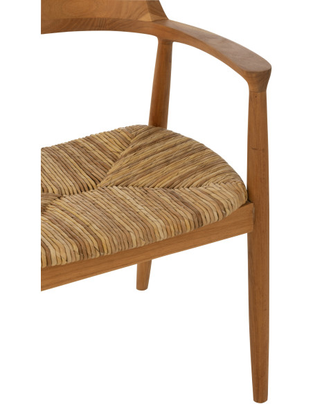 Chaise en Bois de teck Naturel Hiro - 6