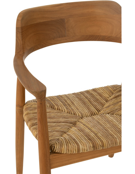 Chaise en Bois de teck Naturel Hiro - 7