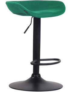 Tabouret de bar moderne en Feutre Vert Métal Noir Sarnel - 1