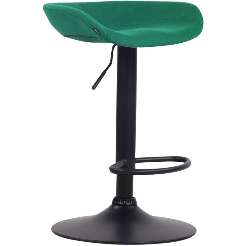 Tabouret de bar moderne en Feutre Vert Métal Noir Sarnel - 1