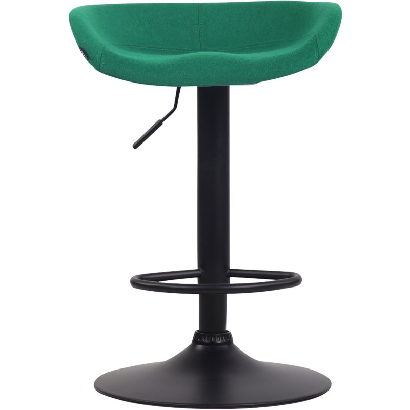 Tabouret de bar moderne en Feutre Vert Métal Noir Sarnel - 2