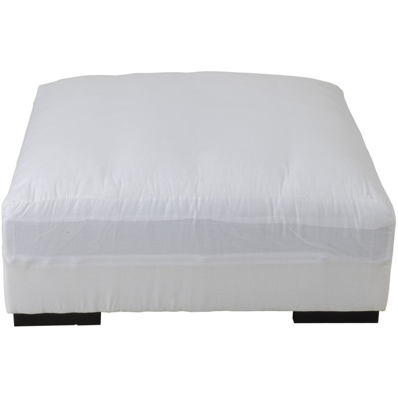 Pouf Carré en Lin Bois de pin Mousse Monaco - 3