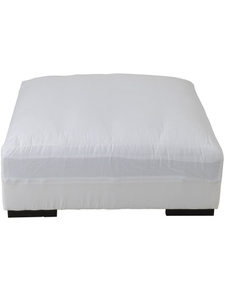 Pouf Carré en Lin Bois de pin Mousse Monaco - 3