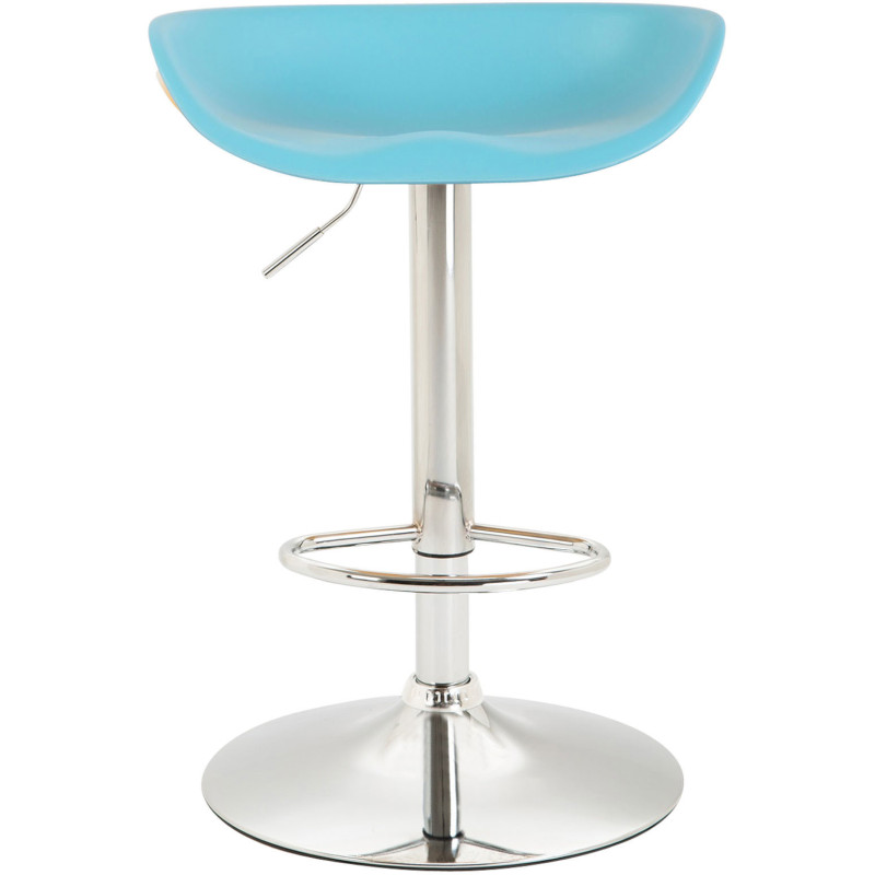 Tabouret de bar moderne en  Polypropylène Bleu Métal Argenté Samel - 2