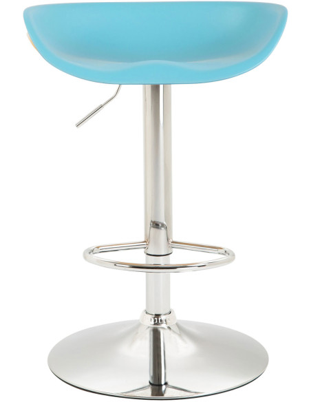 Tabouret de bar moderne en  Polypropylène Bleu Métal Argenté Samel - 2
