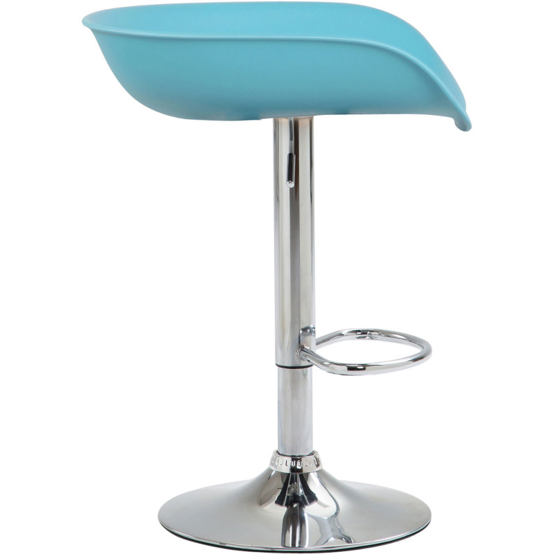 Tabouret de bar moderne en  Polypropylène Bleu Métal Argenté Samel - 3