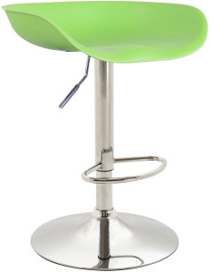Tabouret de bar moderne en  Polypropylène Vert Métal Argenté Samel - 1