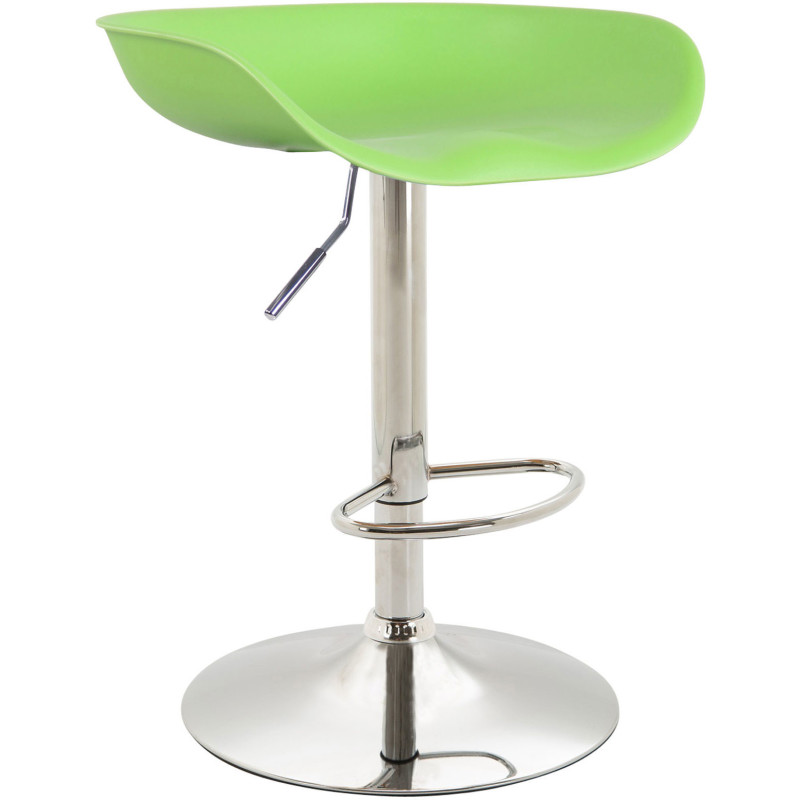 Tabouret de bar moderne en  Polypropylène Vert Métal Argenté Samel - 1
