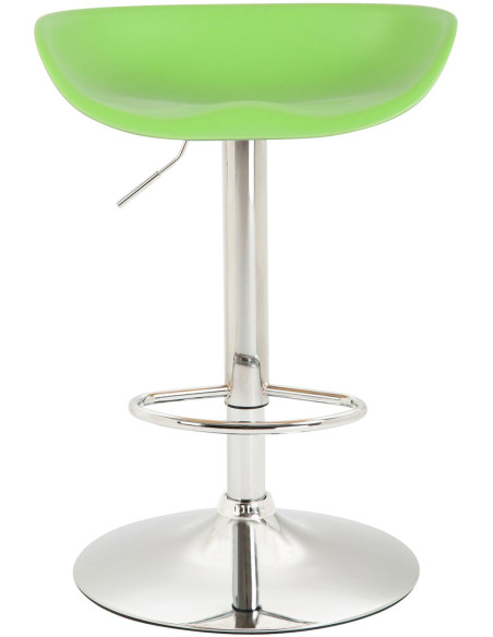 Tabouret de bar moderne en  Polypropylène Vert Métal Argenté Samel - 2