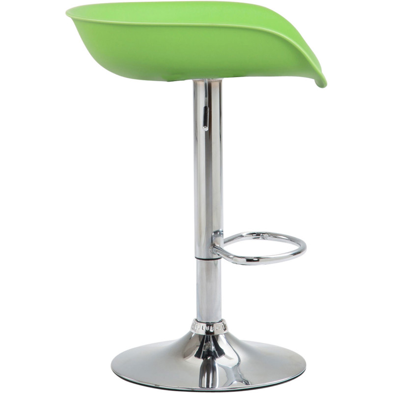 Tabouret de bar moderne en  Polypropylène Vert Métal Argenté Samel - 3
