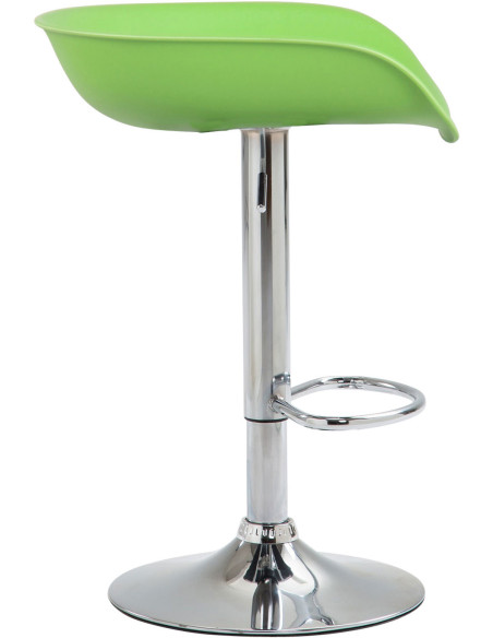 Tabouret de bar moderne en  Polypropylène Vert Métal Argenté Samel - 3