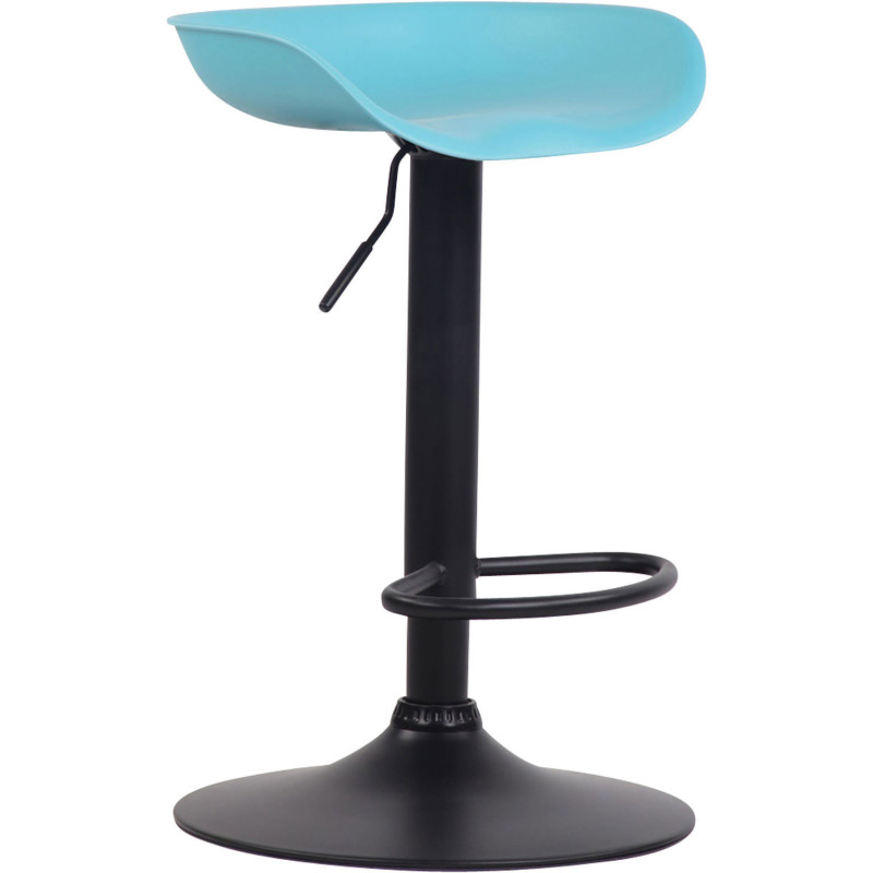 Tabouret de bar moderne en Polypropylène Bleu Métal Noir Sarnel - 1
