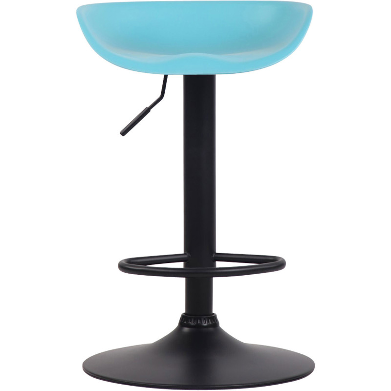 Tabouret de bar moderne en Polypropylène Bleu Métal Noir Sarnel - 2