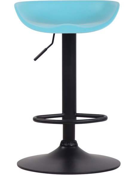 Tabouret de bar moderne en Polypropylène Bleu Métal Noir Sarnel - 2