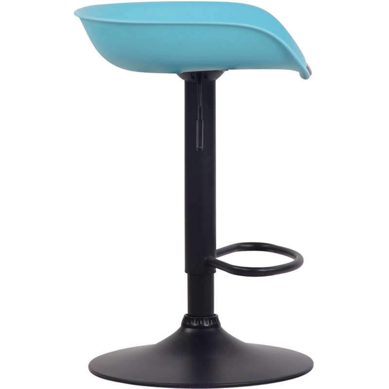 Tabouret de bar moderne en Polypropylène Bleu Métal Noir Sarnel - 3