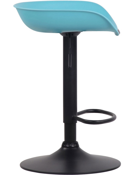 Tabouret de bar moderne en Polypropylène Bleu Métal Noir Sarnel - 3