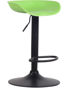 Tabouret de bar moderne en Polypropylène Vert Métal Noir Sarnel - 1