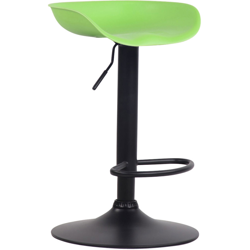 Tabouret de bar moderne en Polypropylène Vert Métal Noir Sarnel - 1