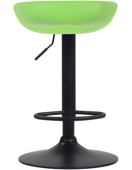Tabouret de bar moderne en Polypropylène Vert Métal Noir Sarnel - 2