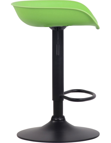 Tabouret de bar moderne en Polypropylène Vert Métal Noir Sarnel - 3