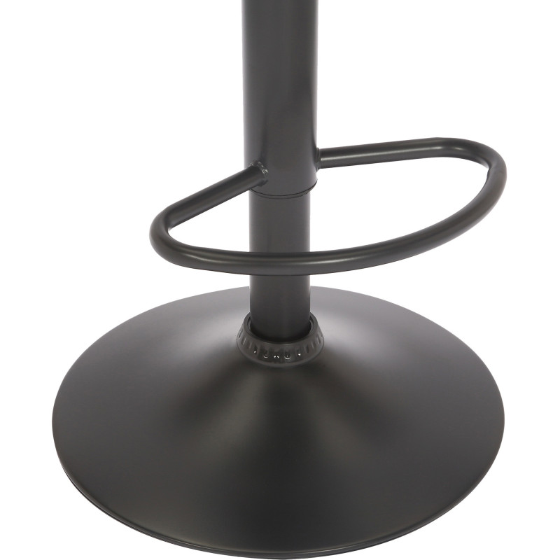 Tabouret de bar moderne chic en Velours Marron Métal Noir Dyrvon - 5