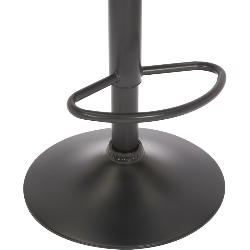 Tabouret de bar moderne chic en Velours Rouge Métal Noir Dyrvon - 5